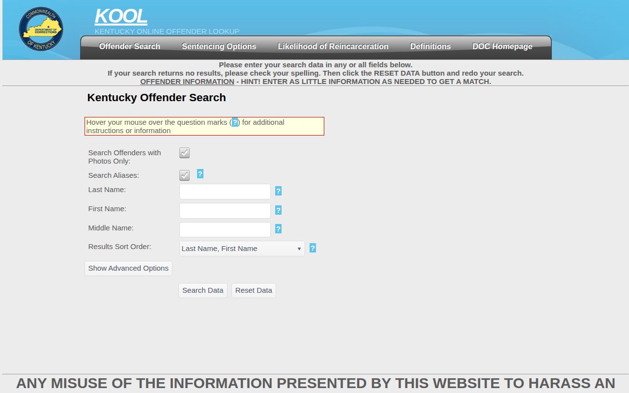Kentucky KOOL photo search after Wolfe County booking